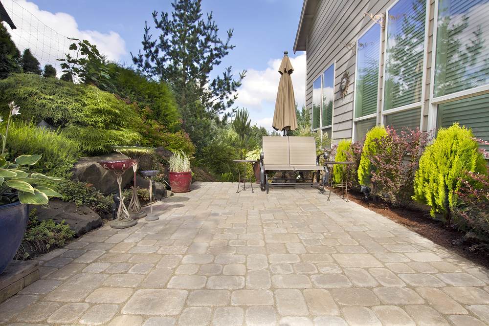 garden patio with chairs