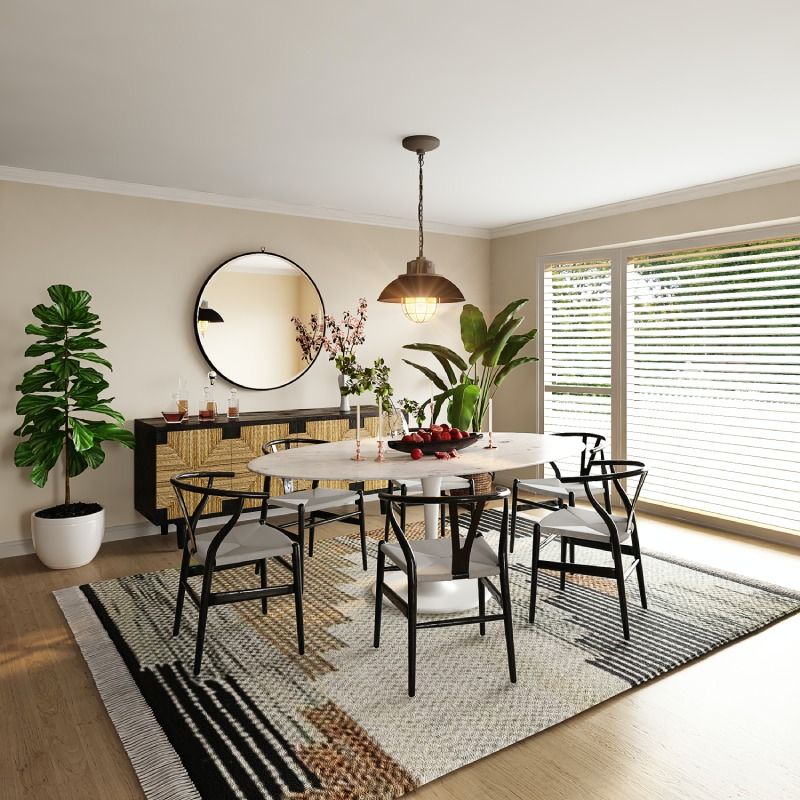 oval dining room table and chairs