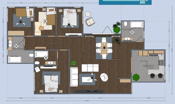 Floor plan layout created with Planner 5D