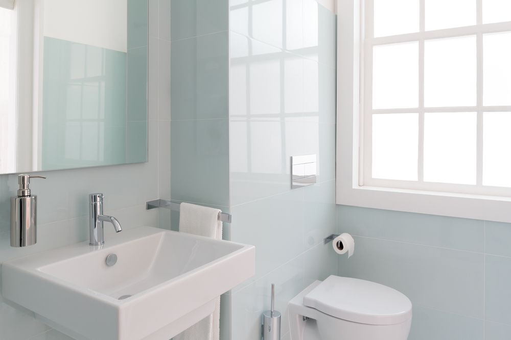 clean and fresh bathroom with natural light