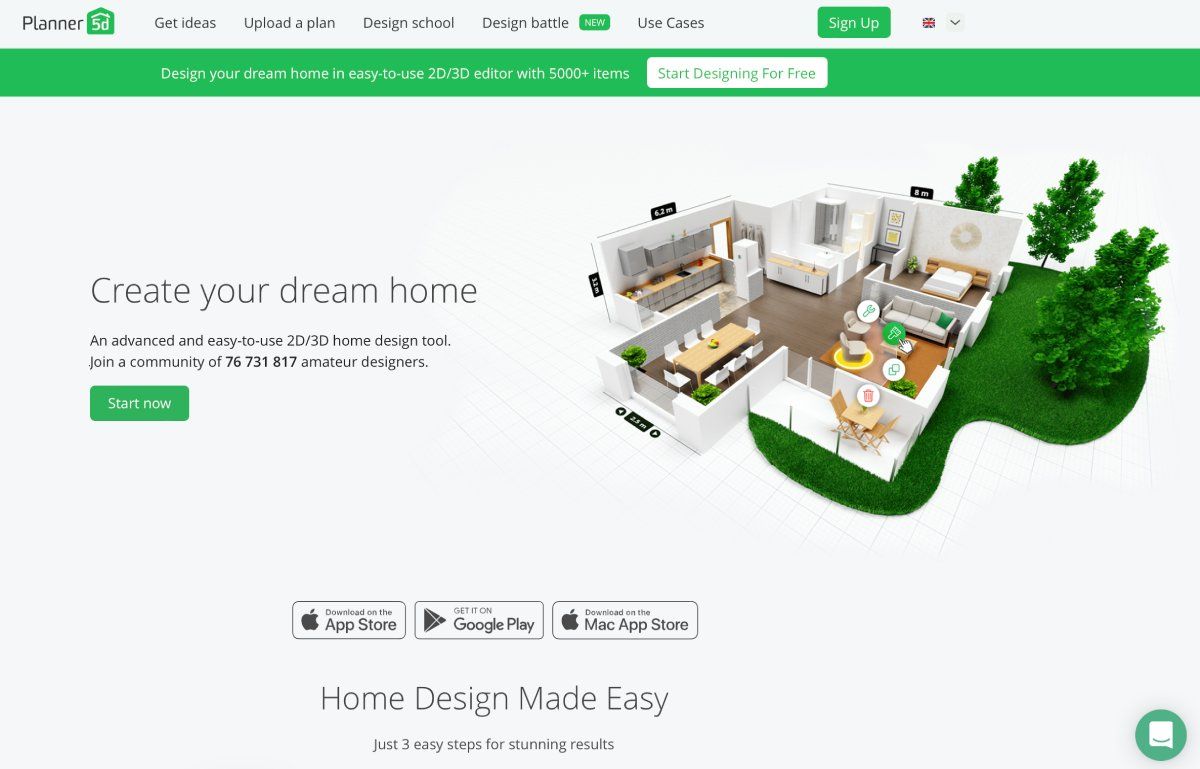 Planner 5D best free home desing sofware