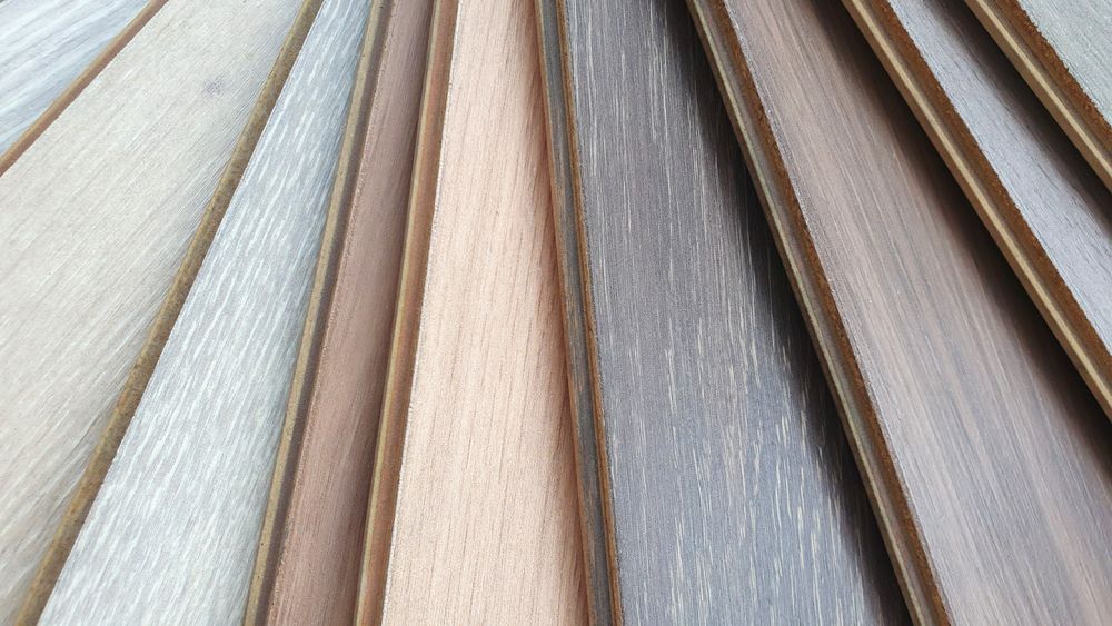 samples of engineered wood flooring