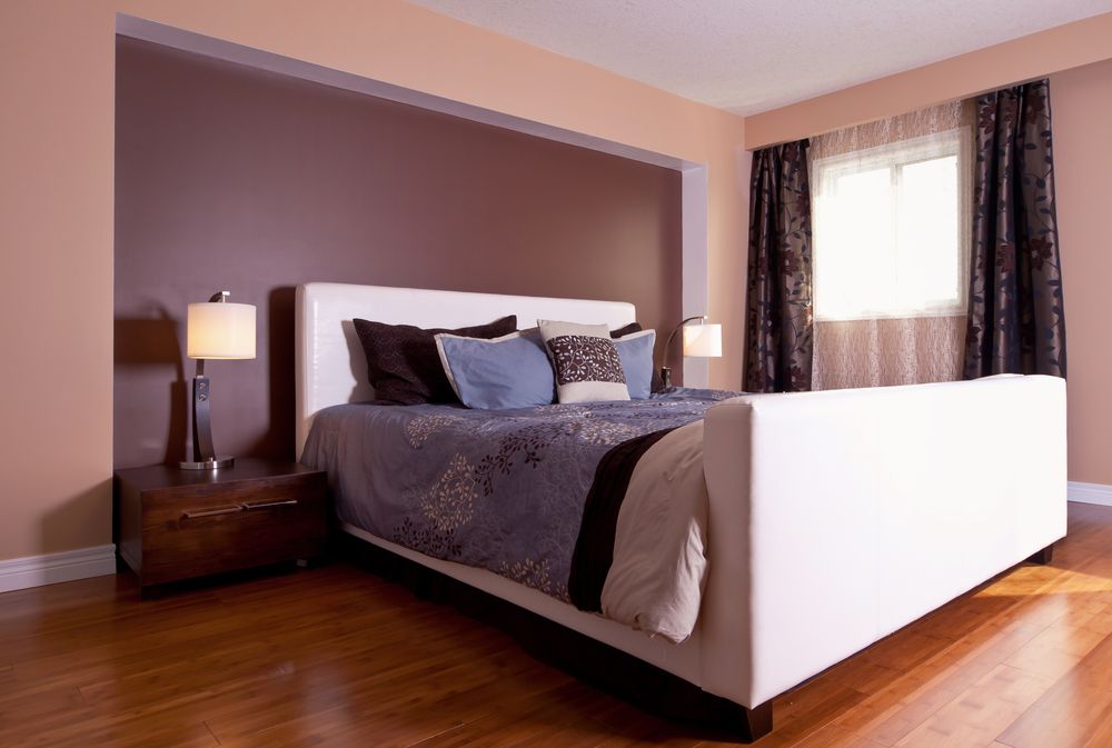 bedroom with bamboo flooring